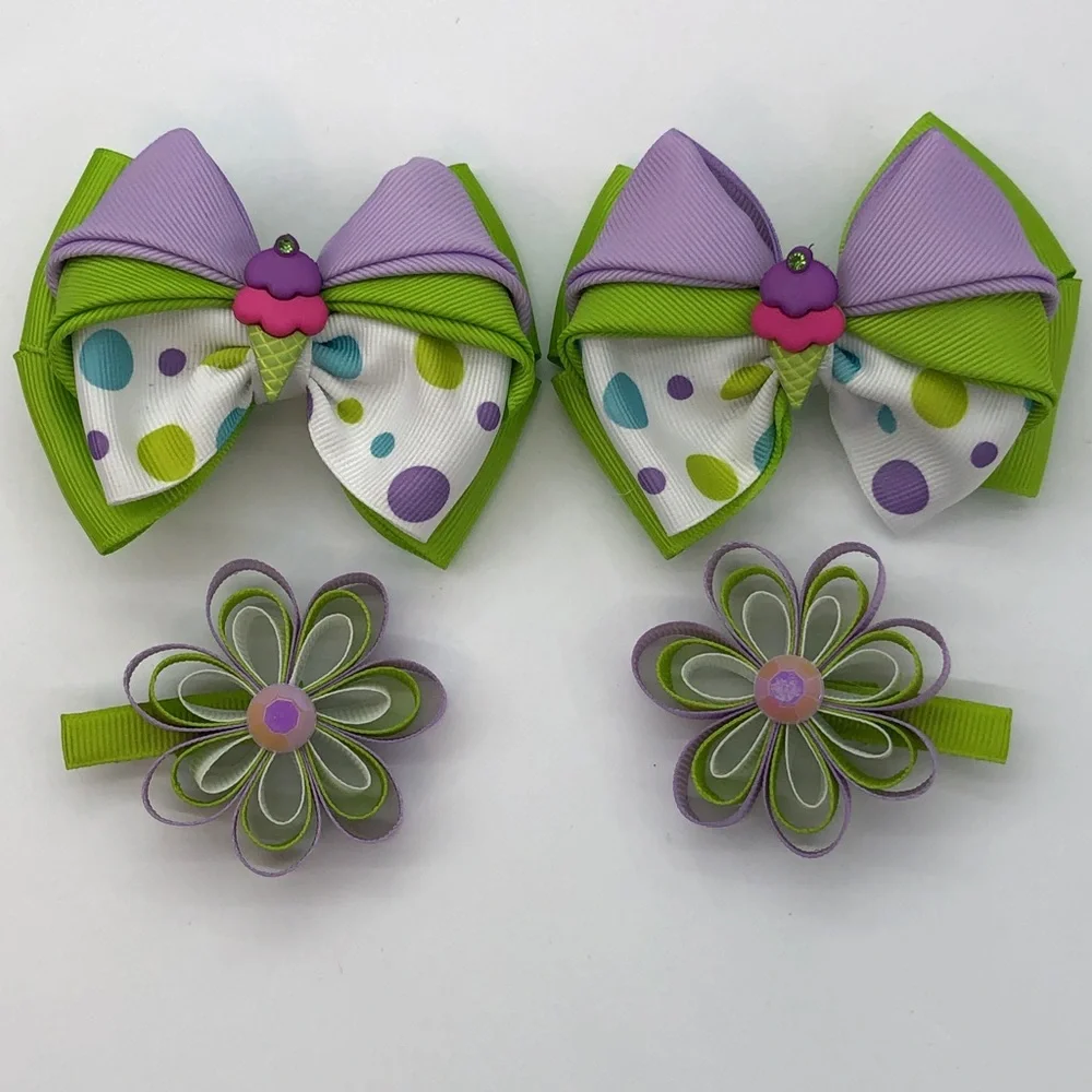 Hair bows (set of four)